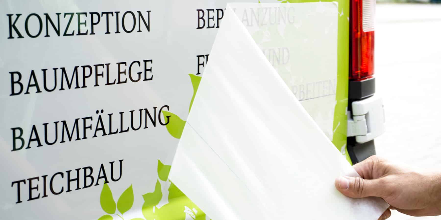 Abbildung Model Fahrzeugbeklebung